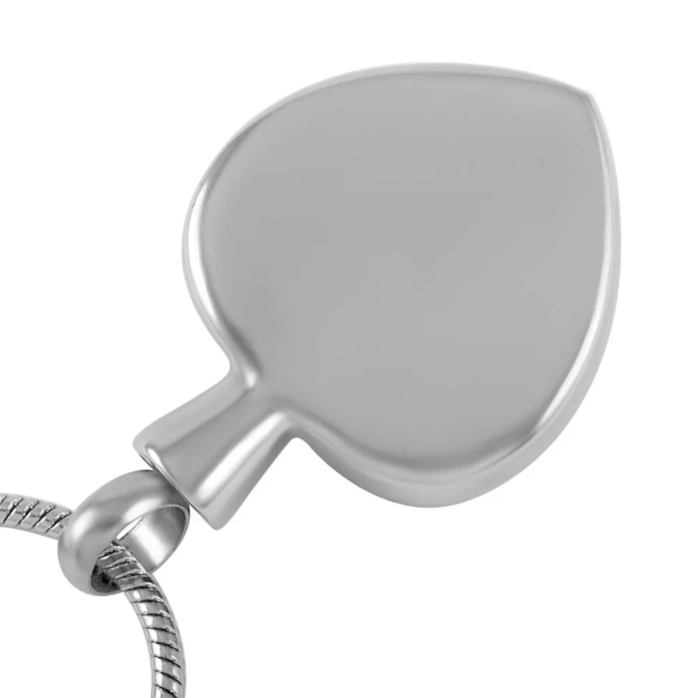 Cremation Jewelry Love Heart Carved Urn Pendant Small souvenir heart pendant for human/pet ashes Stainless Steel Urn Necklace