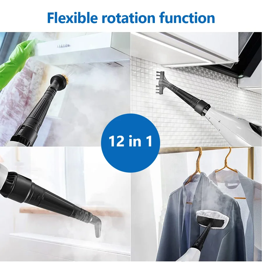 Home 4 in 1 Handheld Temperature Electric Carpet Floor Steam Mop Cleaner