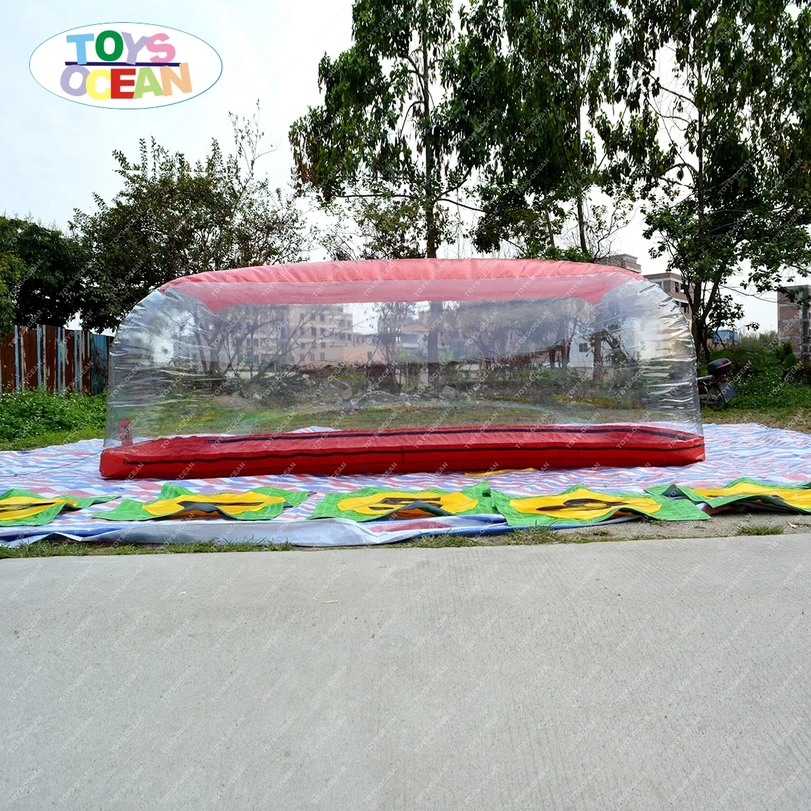 Inflatable Green and Transparent Bubble Car Display Capsule for Sale, Waterproof Car Cover