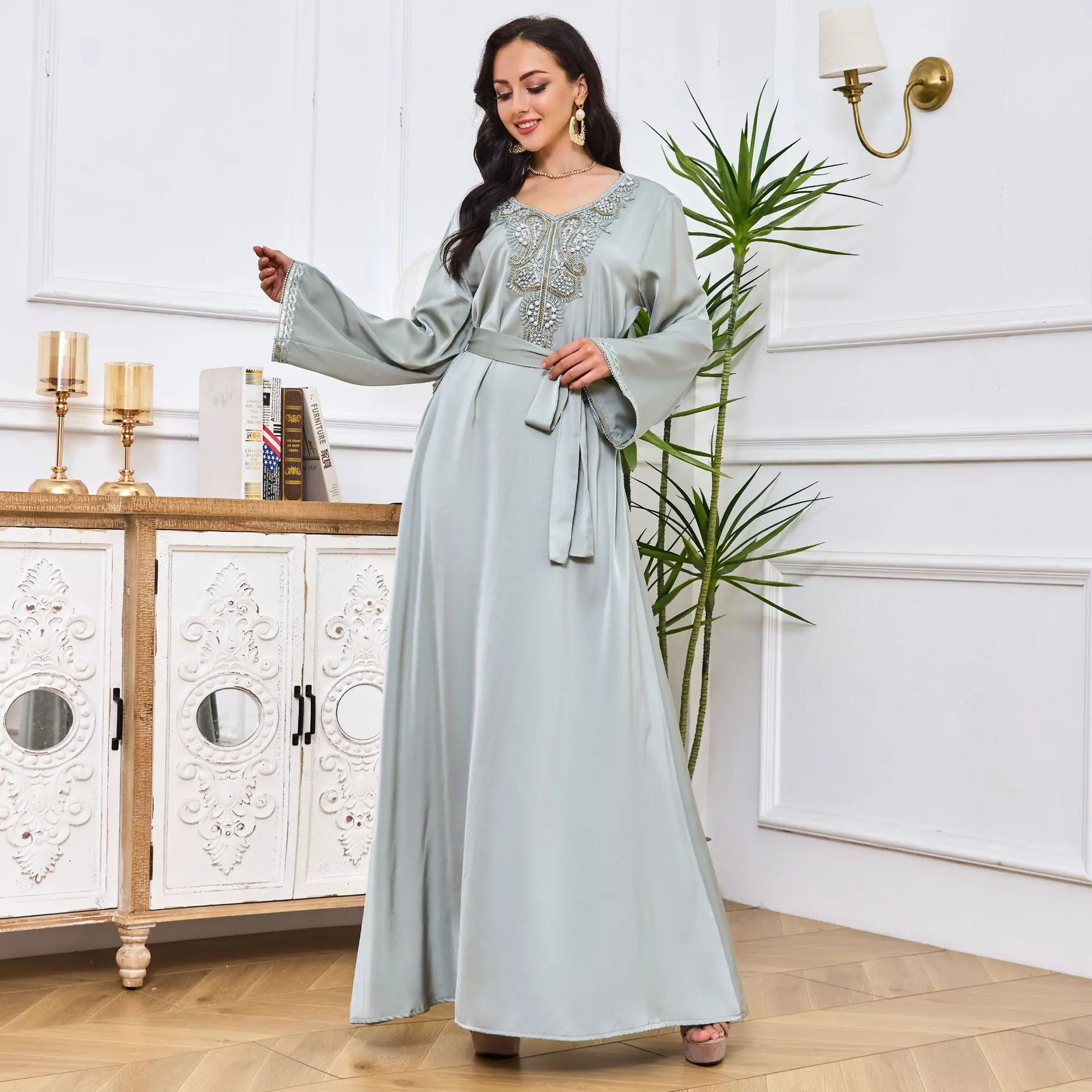 Top Selling Nida Designs' Latest Arab Elegant Luxurious Hooded Abaya Girls' Popular Dress Traditional Muslim Clothing