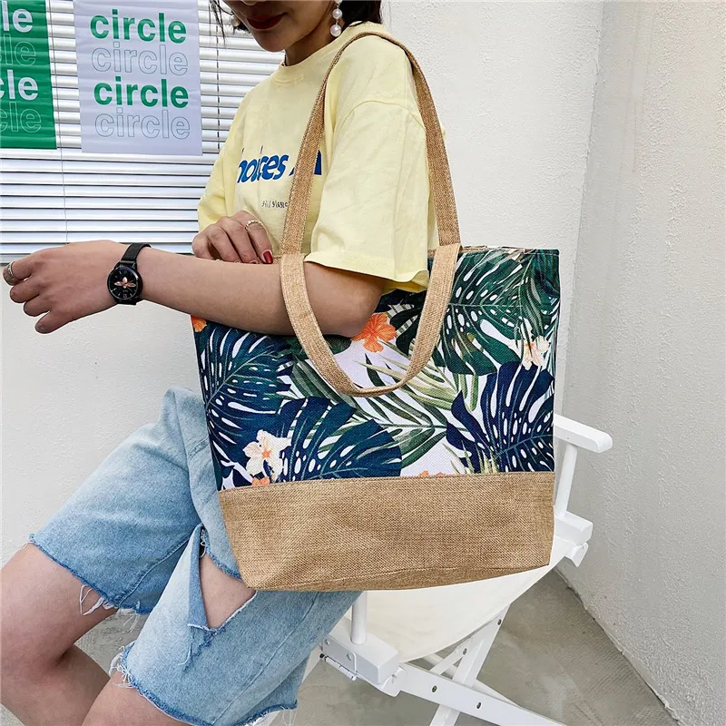 Women Canvas Shoulder Bag Jungle Book Printing Ladies Casual Handbag Tote  Bag Large Capacity Cotton Reusable Shopping Beach Bag on OnBuy