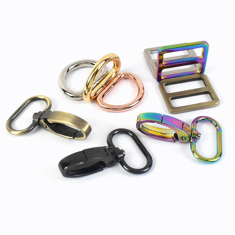 Deepeel Hd065 Bag Hardware Accessories Rainbow Clasp D Ring For bing Slide Buckle Handbag
