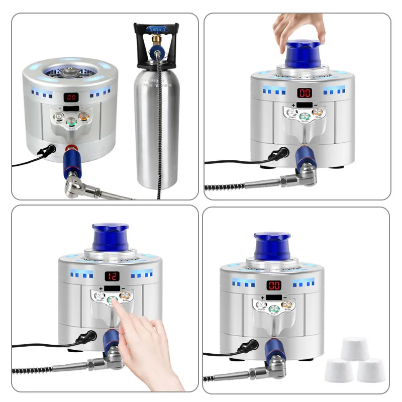 Portable Making and Instant Glass Chilling Ball Maker Cup Dry Stainless Steel Ice Maker with Quick CO2 Machines for Bars