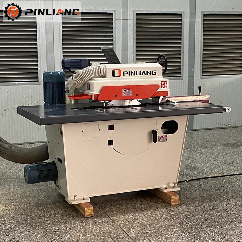 PINLIANG Bottom Rip Saw Automatic Feeding Single Straight Line Rip Saw Machine With Laser Guide MJ163TF