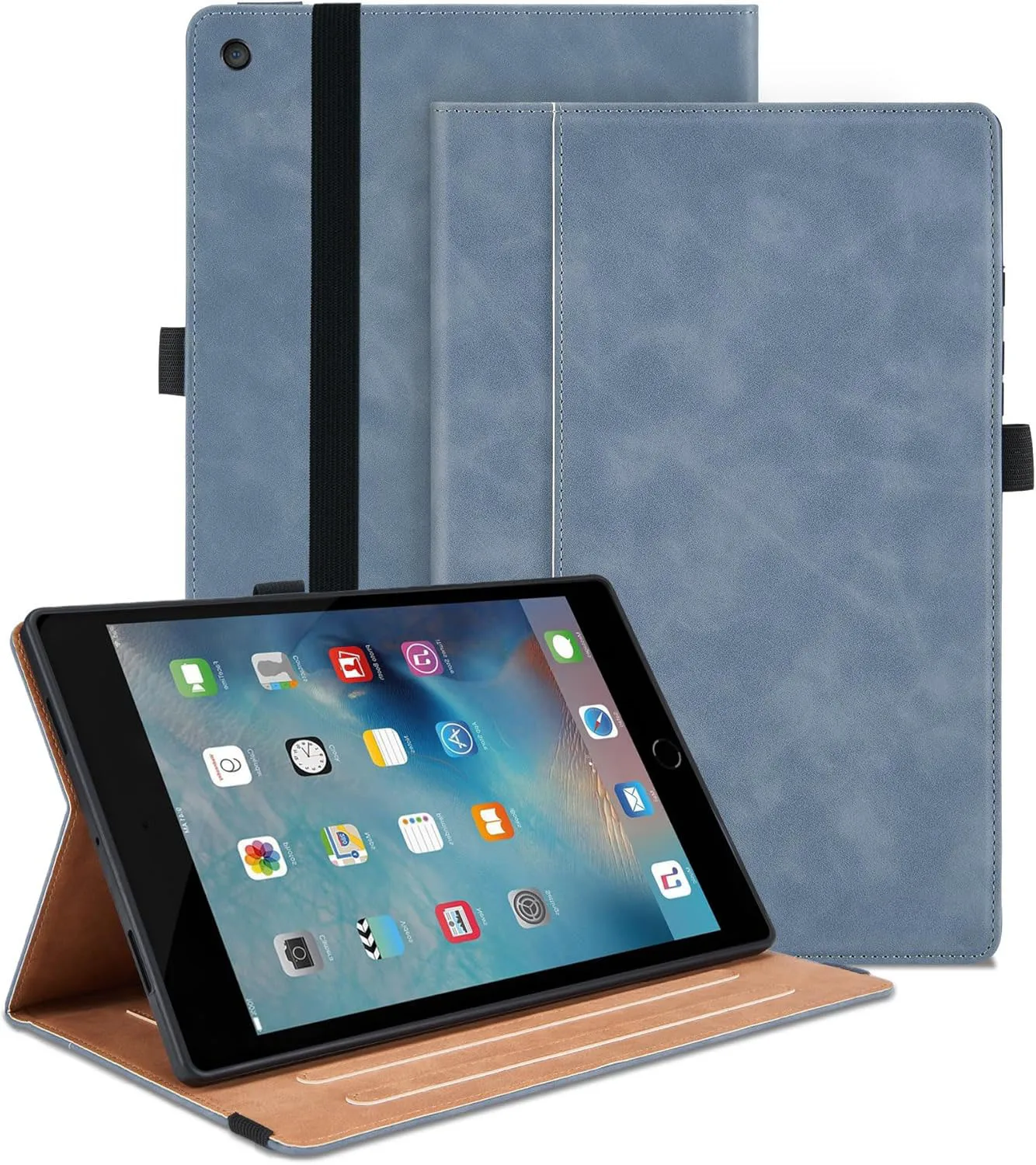 Laudtec Case for iPad Mini 1/2/3/4/5th 7.9 inch Multi-Angle Viewing Smart Cover with Pocket Business PU Leather Auto Sleep Wake