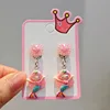 Little sunflower pink mermaid ear clips
