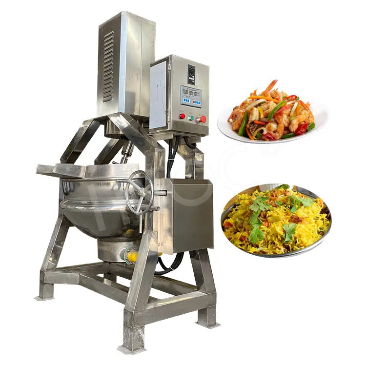 HNOC Automatic Cook Pot Mixer Planetary Wok Gas Fired Jacketed Kettle Stirrer Machine Mixer for Cook