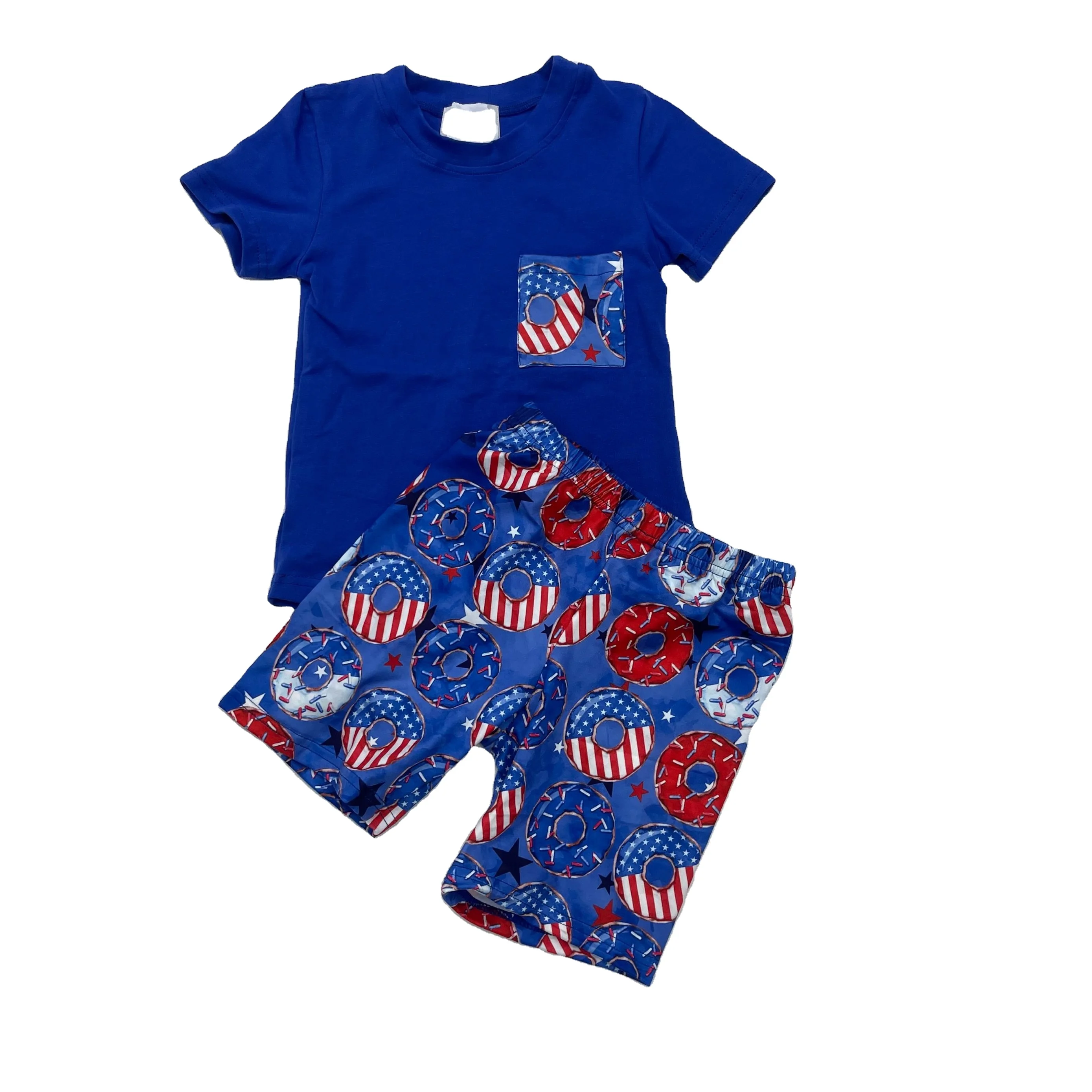 Custom Toddler Boy Clothes Summer Back To School Pocket Tshirt Shorts