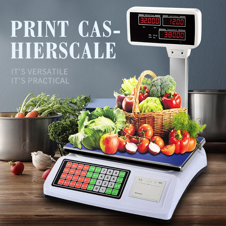 50KG Weighing Machine Scale Label Printing Scale Legal for Trade Price Scale