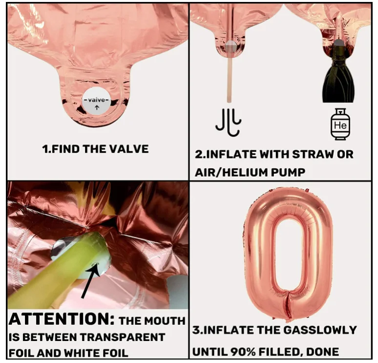 Large Size Number Shaped Balloons Helium Balloon Number Foil Ballon