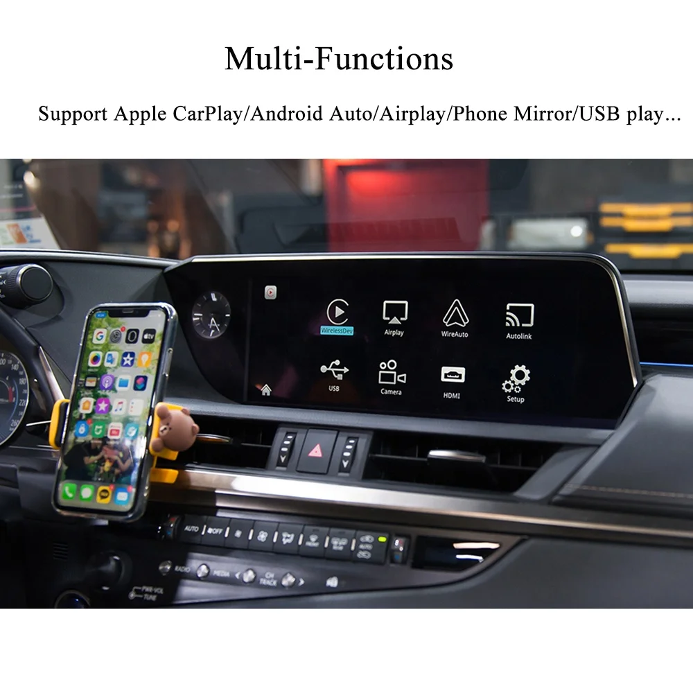 レクサスRXNX UX IS CT GS LS LX LC RC ESマルチメディアレトロフィットAppleCar  PlayAndroidオートインターフェイス用車両ワイヤレスCarPlay