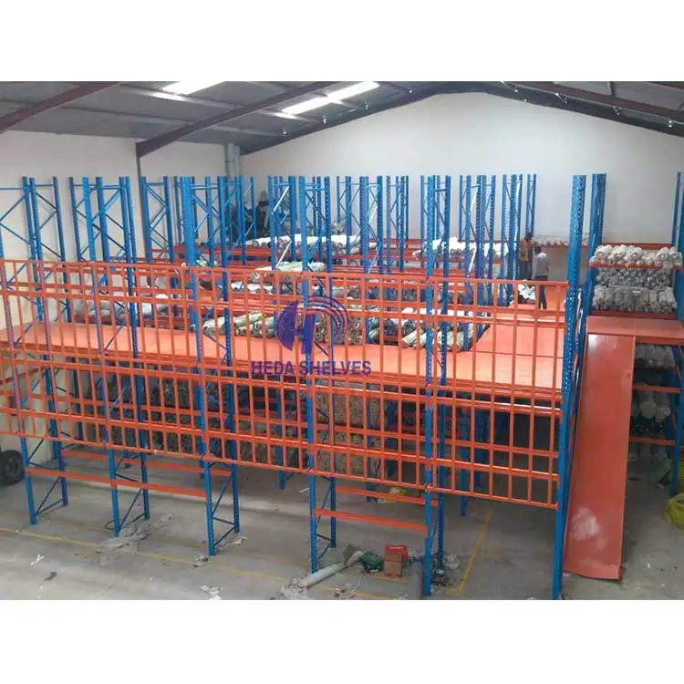 Warehouse Storage Rack Second Floor Mezzanine Heavy Duty Steel ...