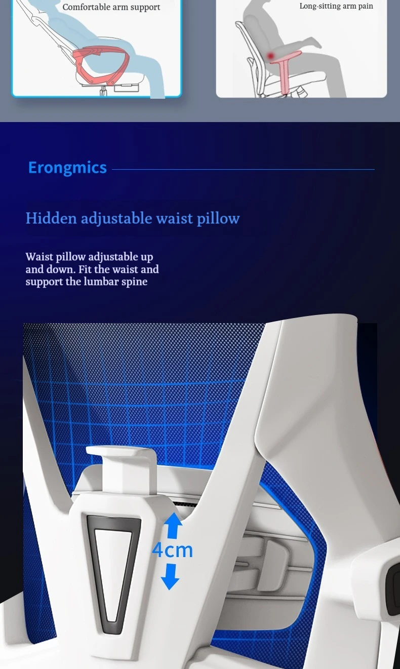 Durable Adjustable Modern Anji Executive Swivel Reclining Sleep Office Desk Chair Home Computer Ergonomic Mesh Chair Comfortable