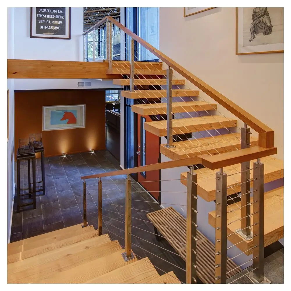 Ace  New Design Easy to Install Stainless Steel Wire Top Mounted Cable Railing for Stair Balustrade Outdoor Balcony Deck