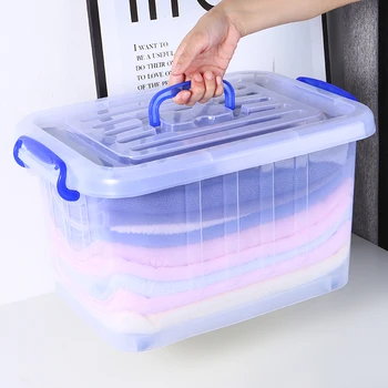 Clear Big Transparent Clothes Organizing PP Box Clear Plastic  Multifunctional 45L Storage Container Box - China Storage Box,  Multifunctional Storage Box
