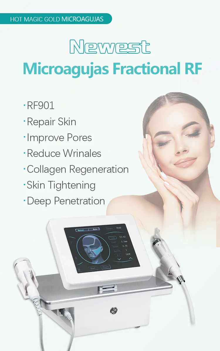 Gold Fractional Rf Microneedling Machine Rf Needling Fractional Rf Microneedle Professional Microneedleing Machine Professional