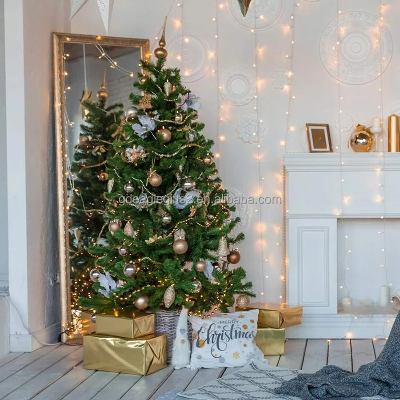 EAGLEGIFTS Metal Tree Stands PVC&PE 7ft Christmas Tree Luxury Spare Parts Self-assembly Real Touch Christmas Tree
