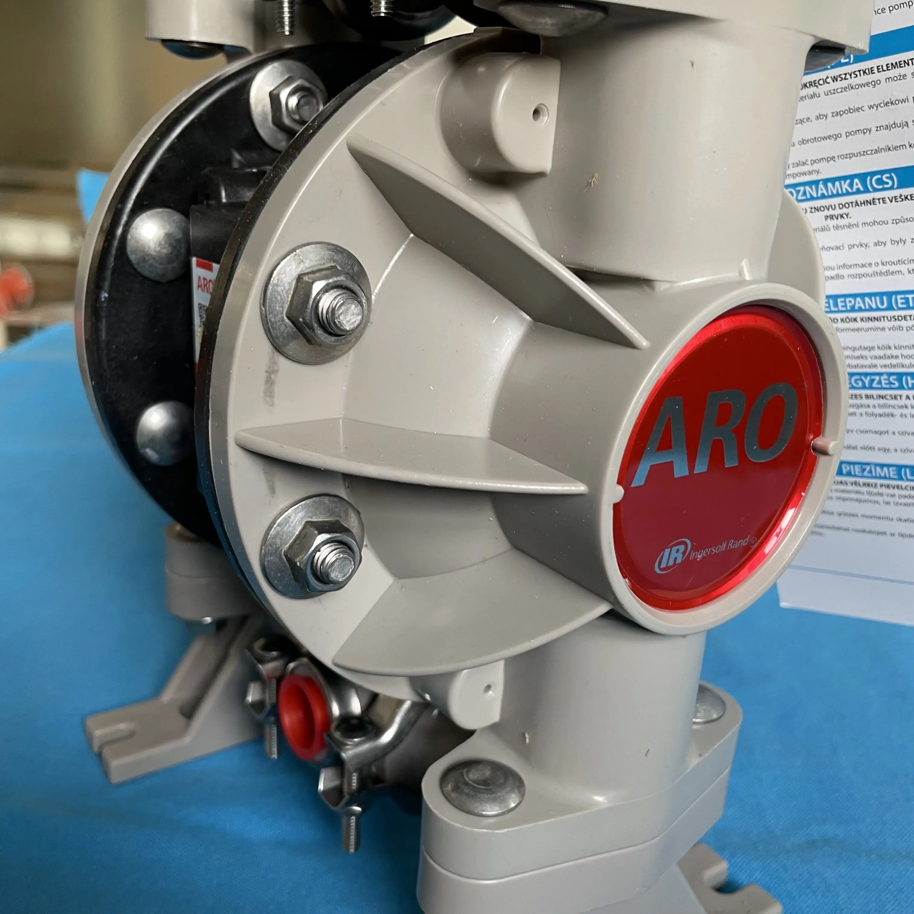 ARO Pneumatic Diaphragm Pump 666053-0D2 0.5 inch with PTFE diaphragm and Nitrile ball and  Polypropylene Shell details