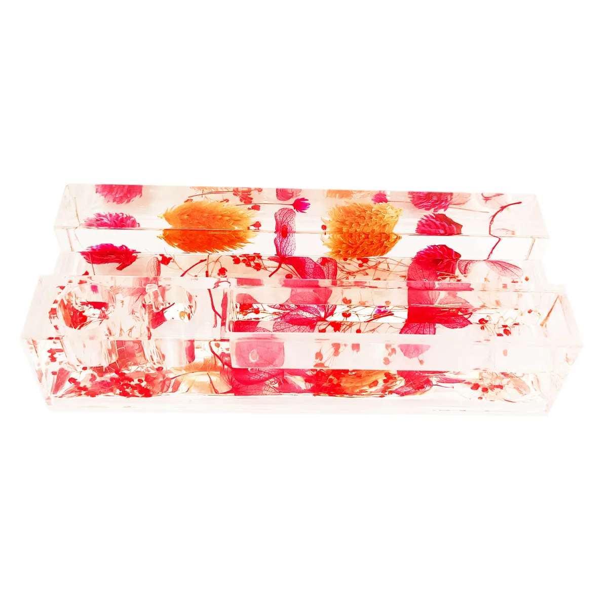 Держатель для телефона с сушеными цветами, Стильный Акриловый чехол для телефона, настольная подставка, офисные ручки, блокнот для записей и карт