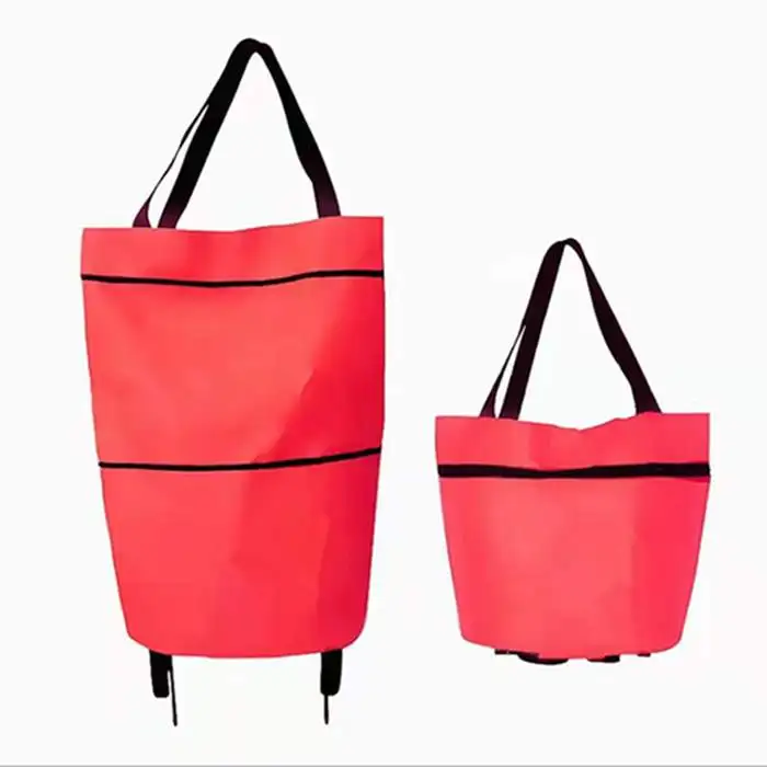 Custom Logo Shopping Bag With Wheels Other Special Purpose Bags 600d Oxford Cloth Waterproof