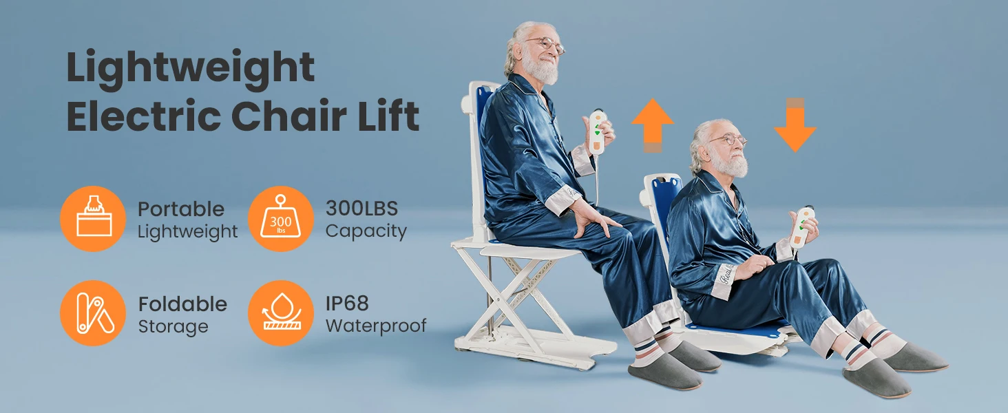 Mateside Electric Floor Lift Chair for Elderly: Fall Prevention Device ...