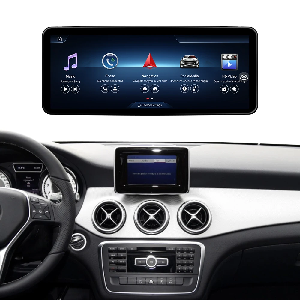 A Class NGT4.0 W176 Android Car Screen 12.3 Inch Wireless CarPlay Android Auto Bluetooth Car Dvd Player for for Mercedes Benz