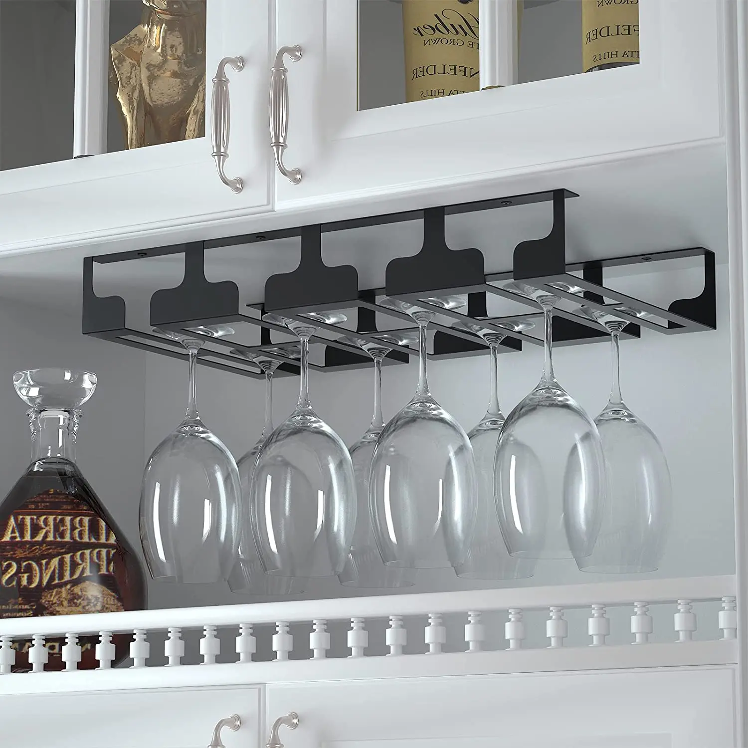 Wine Glass Holder Under Shelf Cabinet,Stainless Steel 16.5 Inch ...