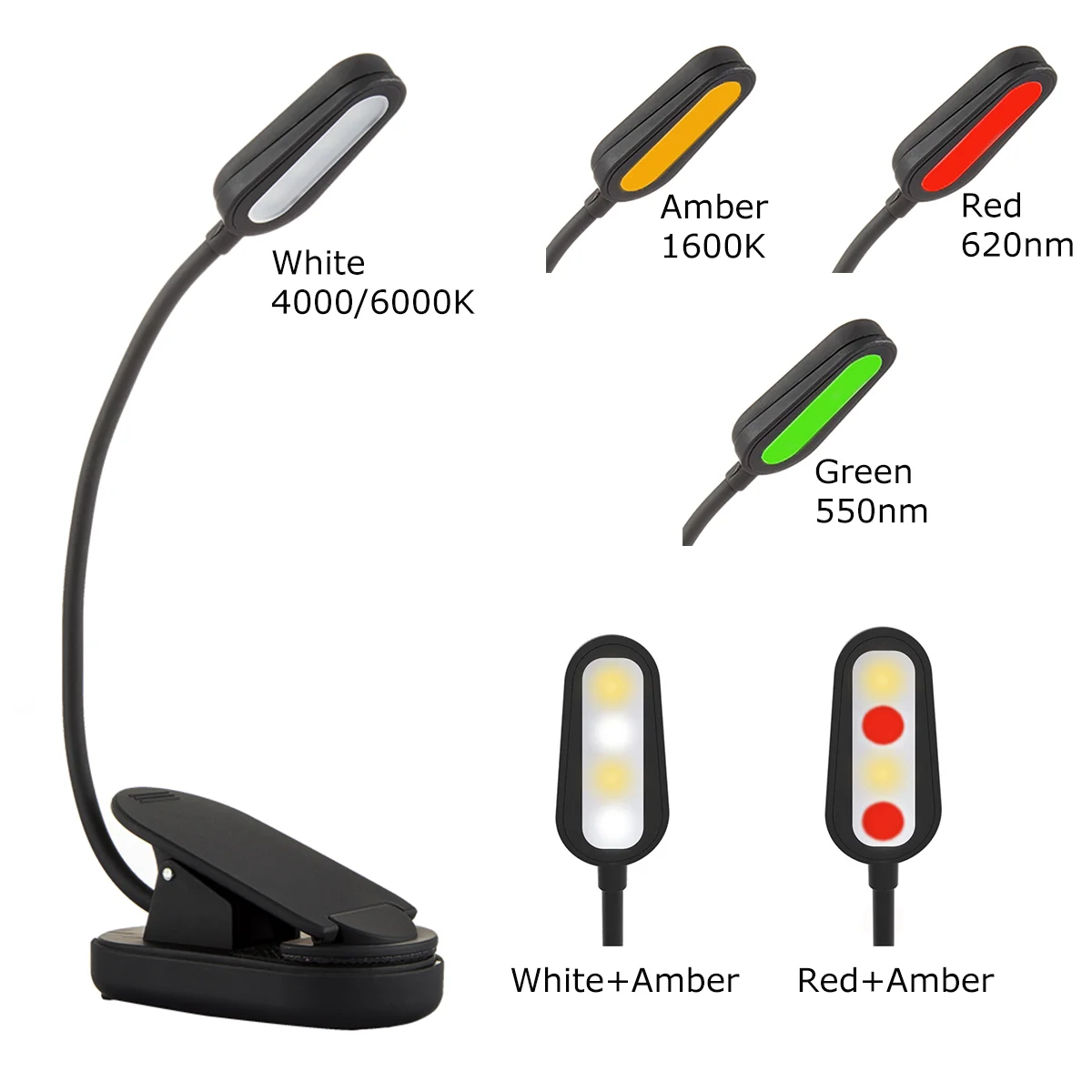 Clip On Foldable Smart Rechargeable Amber Reading Led Book Light Buy