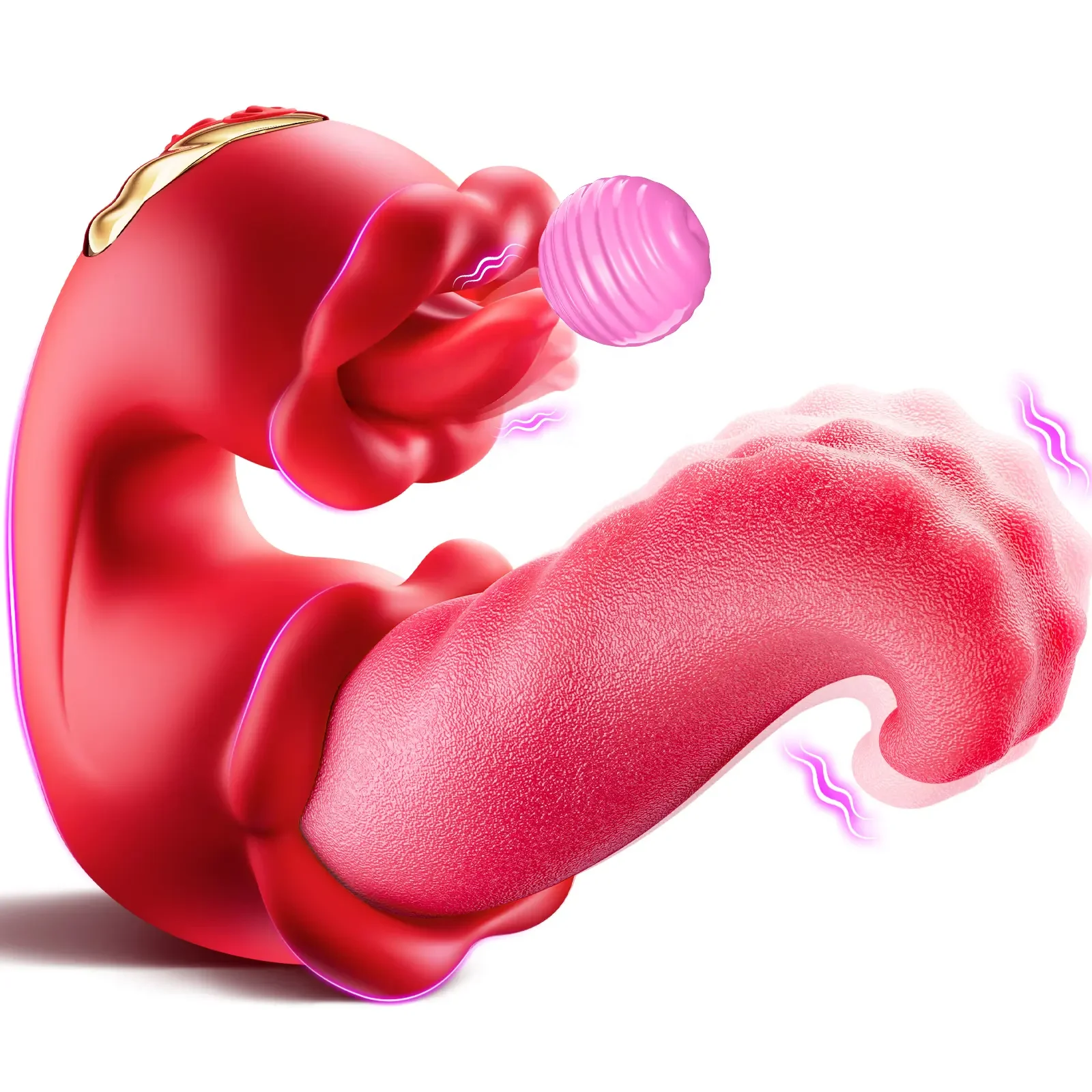 3 in 1 Tongue Swing Tease Vibrator Mouth Biting Clitoral Nipple Stimulator Clit G Spot Pleasure Tools Sex Toys for Women Couples