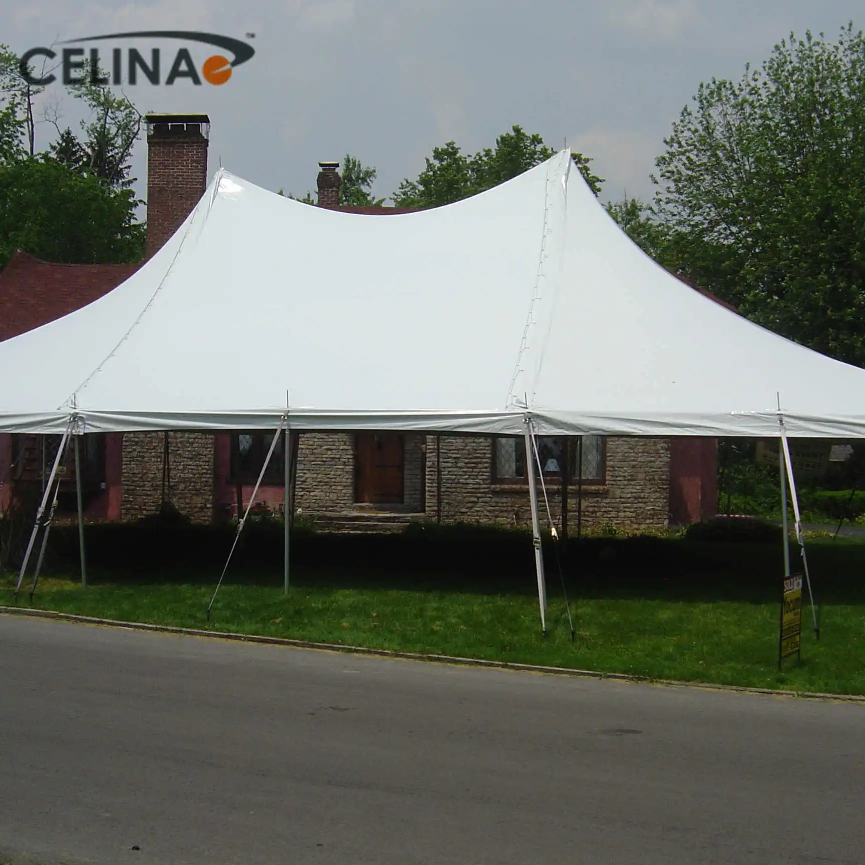 China Tents for Events Luxury Wedding  Winter Cold Weather Tents Heayduty Wedding Tent Canvas Fabric Waterproof