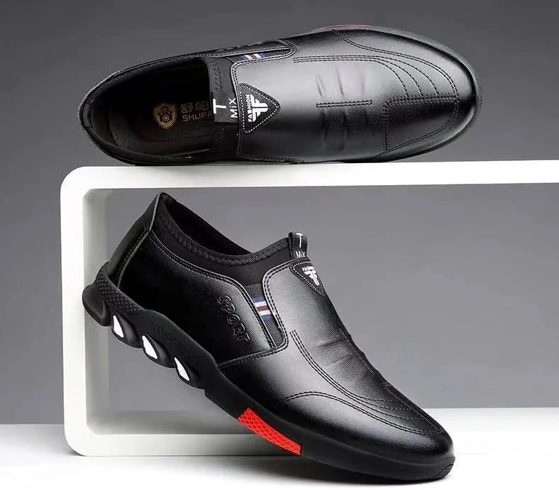 Spring 2024 Latest Design Men's Leather Shoes Breathable Non-slip Business Shoes  Outdoor Fashion Casual Leather Shoes