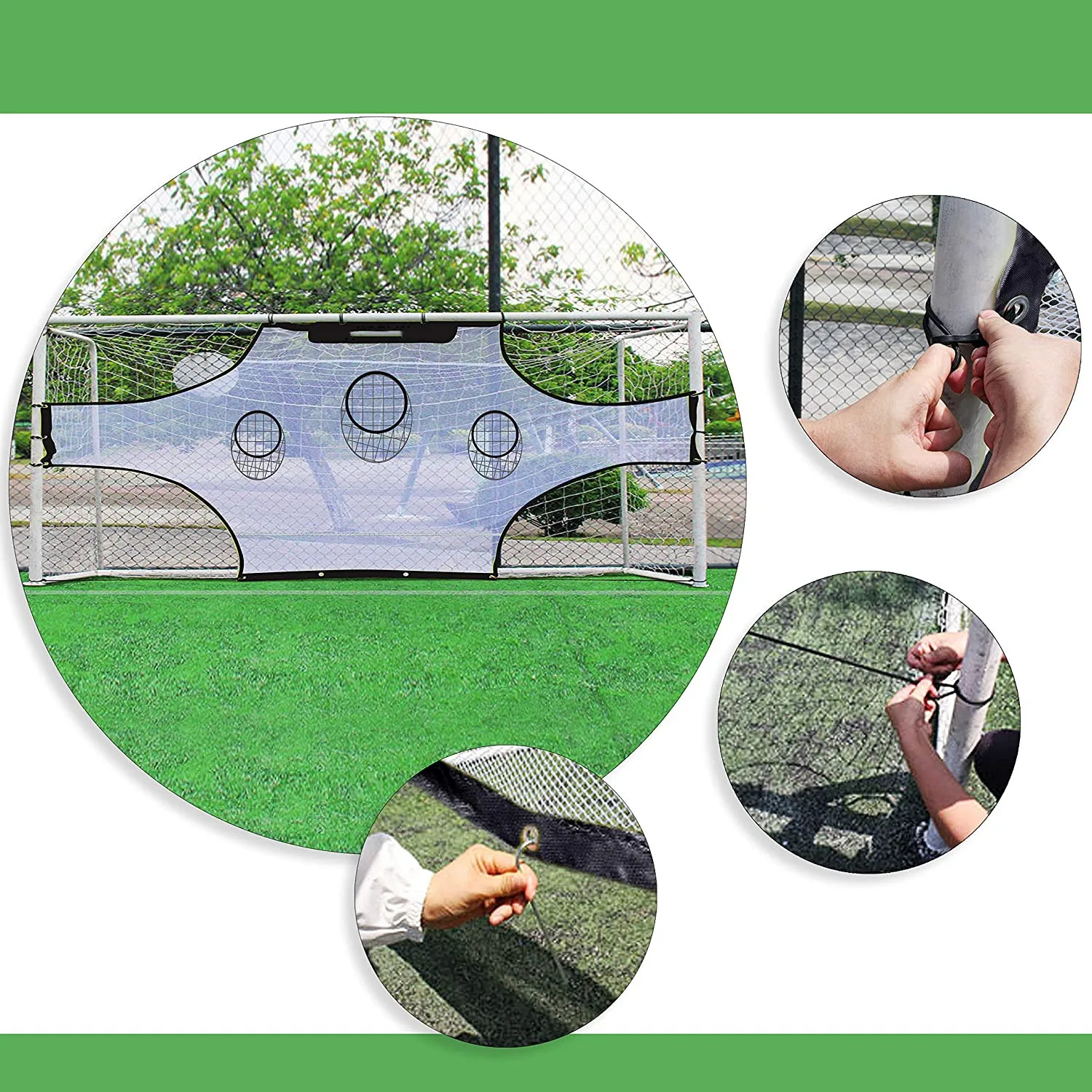 Sgtn04a Portable Soccer Field Nets Target Sheets,Practice Training