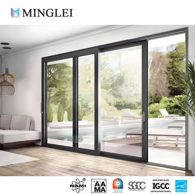 product minglei india standard aluminium door and windows large glass lift and slide sliding doors-24