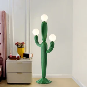Designer Style Cactus Floor Lamp Living Room Sofa Bedroom Lamp Pastoral Senior Sense Residential Study Decorative Lamps