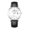 L-8012 silver shell white face black belt