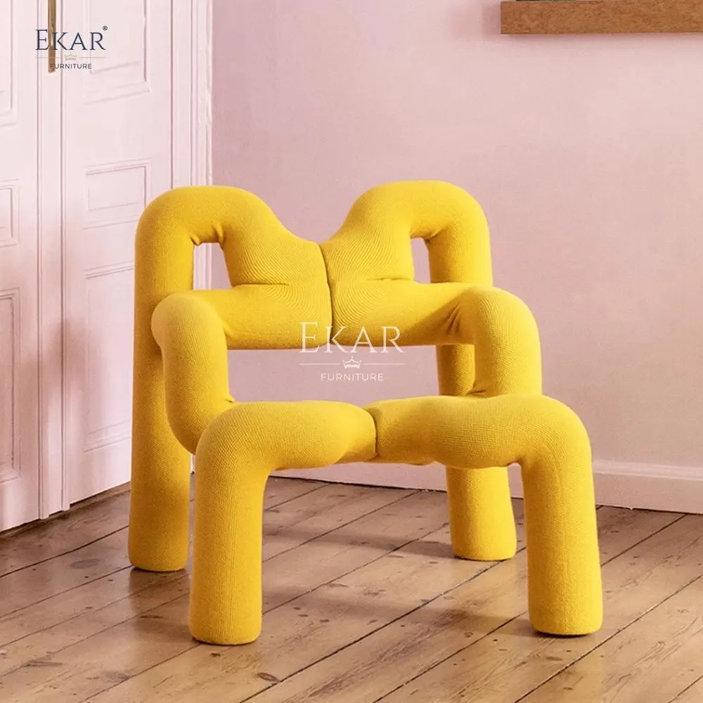 Modern Metal Frame Spider-Shaped Lounge Chair with High-Density Foam factory