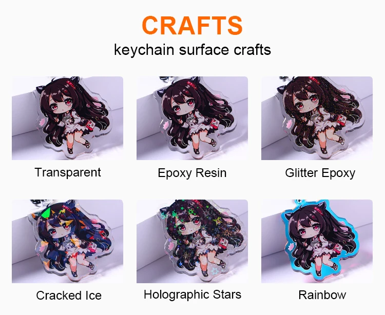 Wholesale Epoxy Glitter Resin Cute Kawaii Shine Acrylic Key Chains for Star Peripheral Gifts details