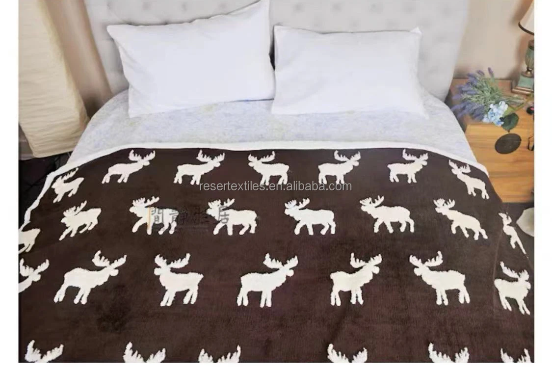 Snuggle Double-layered Reversible Knitted Sherpa Fleece Throw Blanket-Eco-Friendly Anti-Pilling for Christmas Gift Any Special