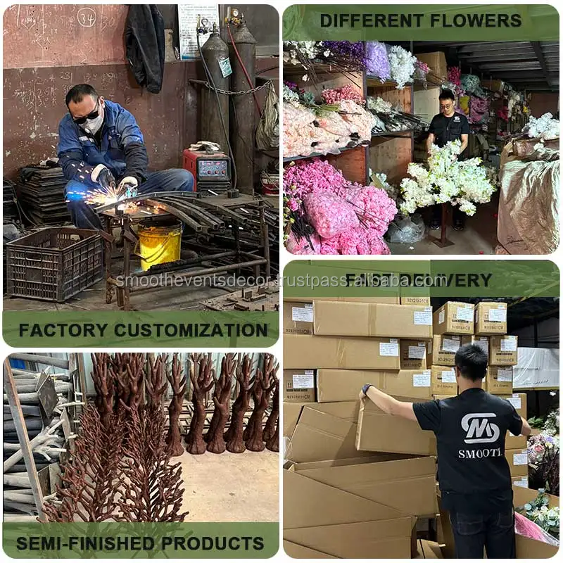 SMOOTH Social Media Popular Artificial Tree Custom Artificial Green Leaves Tree for Wedding Table Decoration