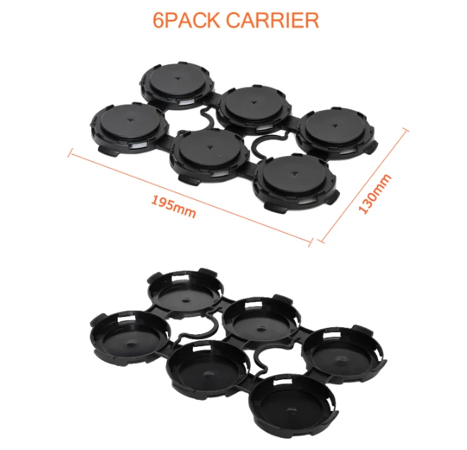 Versatile Plastic Can Carriers HDPE Recycled Beer Can Holders Six Pack Four Pack Rings & Clips Included
