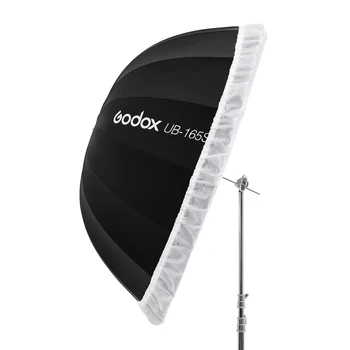 Godox UB-165S 65'' 165cm Parabolic Black Reflective Umbrella Studio Light Umbrella With Black Silver Diffuser Cover Cloth detail image