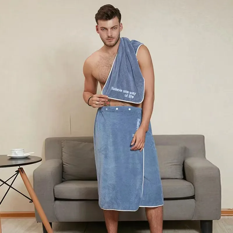 Men's Bath Towel Can Be Worn And Wrapped Acknowledging Its Softness And