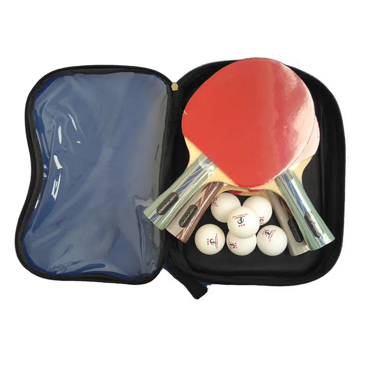 ETCBUYS Sport 4 Paddles and 8 ABS Tournament Sport Balls Ping Pong Set with Case 