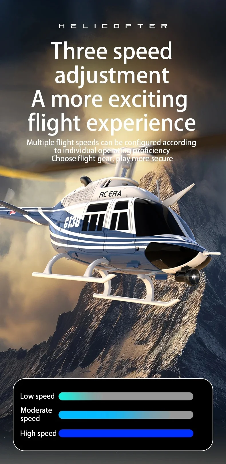 Hot Sale RC ERA C138 RC Helicopter 1/33 Scale 6CH 3 Digital Servos 6-Axis Gyroscope RC Toy Helicopter for Kids Christmas Gifts