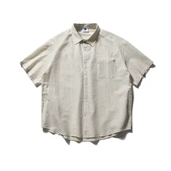 2024 summer new Japanese fashion brand loose youth shirt T-shirt fashion retro men short sleeve