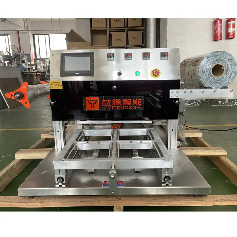 Машина для промывки газа, азота, упаковочная машина для фаст-фуда, машина для запечатывания квадратных лотков для пластиковых контейнеров