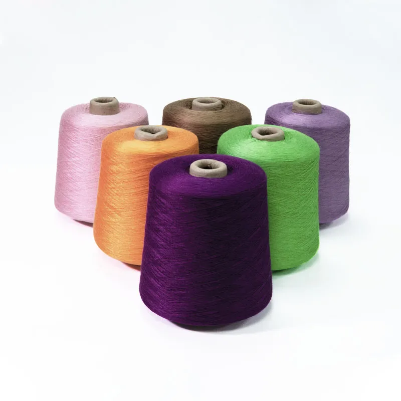 100% Viscose Ring Spun Yarn Viscosity 30S 650 TPM Twist Knit Fabric 30/1 30/2 Viscose Rayon Yarn For Machine Knitting