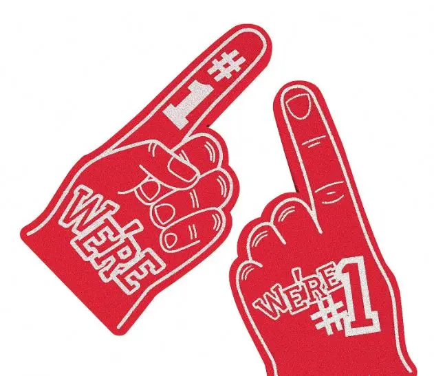 Festival Party Tools 3mm/4mm/5mm Thickness Eva Cheering Foam Finger With Slogan