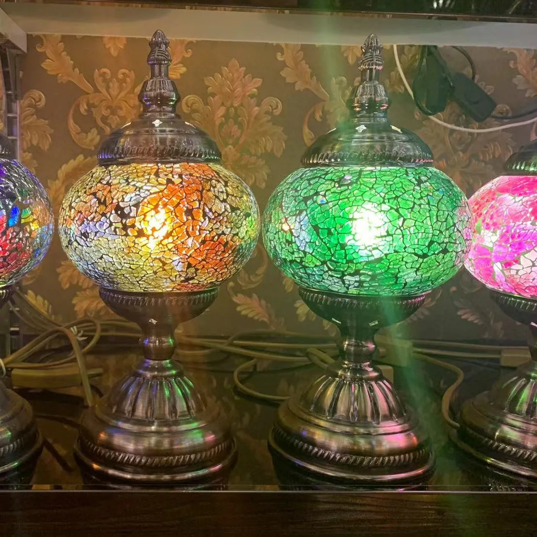 Marrakech Handmade Mosaic Crack Glass Table Lamps YMA401A