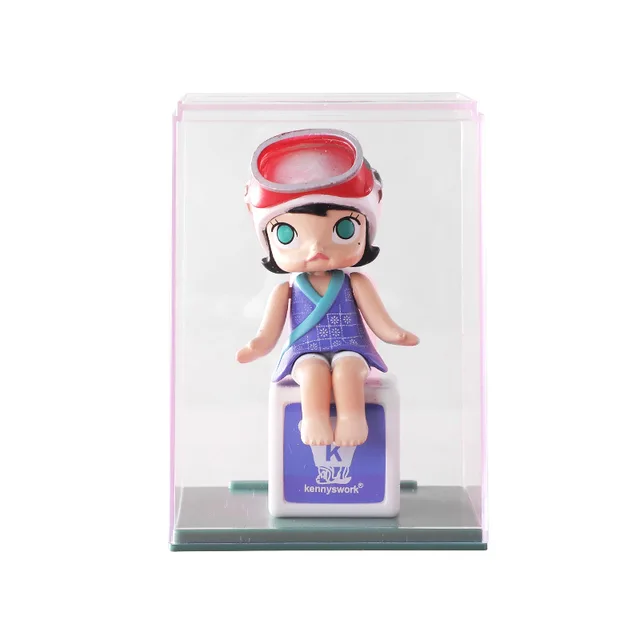 High Transparency   Figure Collectors Showcase Dustproof Cabinet Box for Collectibles with stickers